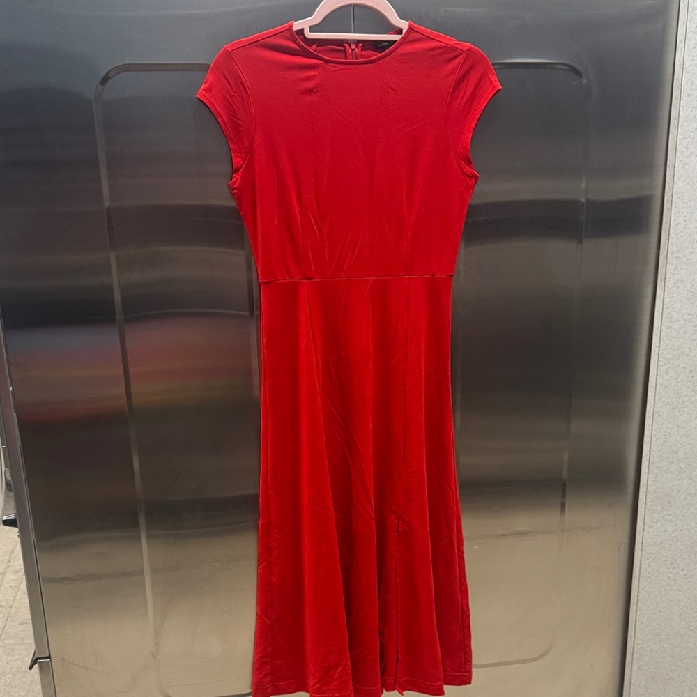 Banana Republic Vibrant Red Midi Dress